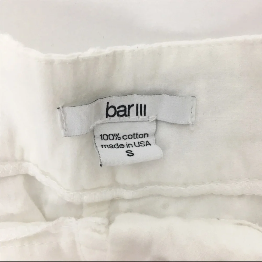 Bar III Short Size Small White Eyelet Cuffed Shorts Summer Cotton - Picture 6 of 8